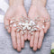 Yean Flower Bride Wedding Hair Comb Silver Leaf Bridal Hair Piece Crystal Hair Accessories for Women and Girls Yean
