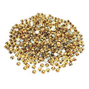 LolliBeads Resin Crystal Round Nail Art Mixed Flat Backs Acrylic Rhinestones Gems, Size 5 mm, Color Antiqued Gold (1000Pcs) LolliBeads
