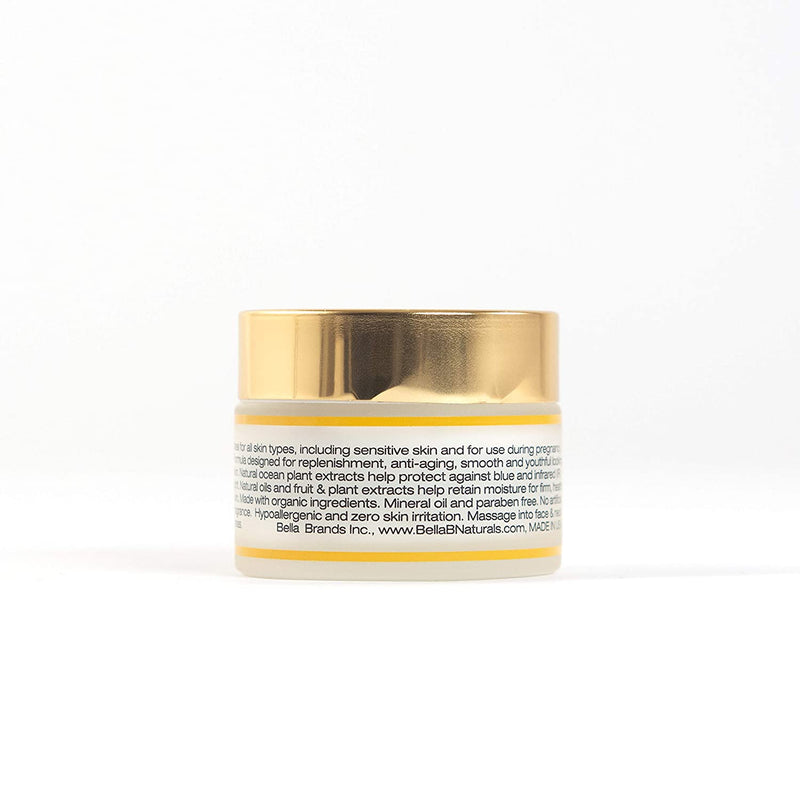 BELLA B Face Cream 1.7 oz Jar - Facial Glow - Pregnancy Skincare - All Natural Face Moisturizer - Organic Face Cream - Prenatal Skin Care - Organic Facial Moisturizer for Sensitive Skin Bella B Store