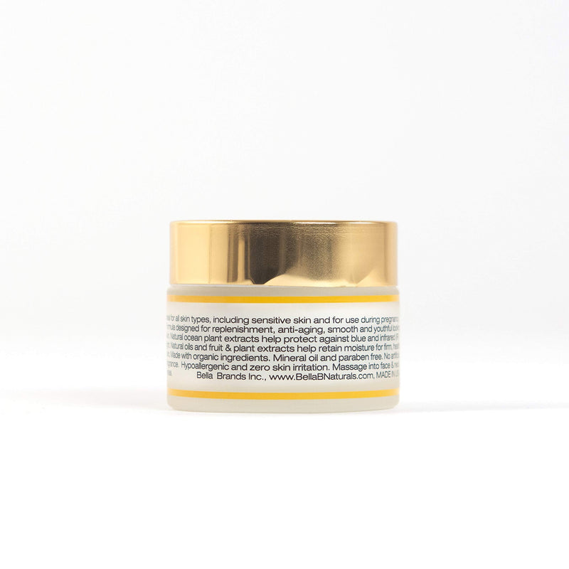 BELLA B Face Cream 1.7 oz Jar - Facial Glow - Pregnancy Skincare - All Natural Face Moisturizer - Organic Face Cream - Prenatal Skin Care - Organic Facial Moisturizer for Sensitive Skin Bella B