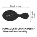 The Hair Shop Mini Black Loop Brush - Salon Professional Grade with Matted Black & Ergonomic Travel Size Design- Small & Safe Detangler Tool for 100% Remy Human and Synthetic Hair Extensions and Wigs The Hair Shop Store