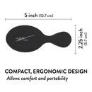 The Hair Shop Mini Black Loop Brush - Salon Professional Grade with Matted Black & Ergonomic Travel Size Design- Small & Safe Detangler Tool for 100% Remy Human and Synthetic Hair Extensions and Wigs The Hair Shop