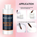 Modelones EMA Acrylic Liquid Monomer 120ml/4oz, Acrylic Nail Liquid for Professional Acrylic Powder Nail Extension Nail Art System MMA-FREE, Low-Odor, Non-Yellowing, Quick Dry, Christmas Gift modelones