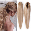100% Remy Human Hair Ponytail Extension One Piece Claw/Jaw Clip Ponytail Hairpiece Clip In Pony Tail Extensions For Girl Lady Women Long Straight