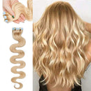 40 PCS Rooted Tape In Hair Extensions Real Human Hair Invisible Seamless Skin Weft Body Wave Highlight Double Side Tape Remy Human Hair Extensions Wavy For Women (16'',100g/40pcs,