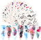 Le Fu Li 30 Sheets Butterfly Nail Art Stickers Nail Art Water Transfer Sticker with Butterfly Flower Patterns Manicure Tips，Nail Tips DIY Toenails Nail Art Decorations Accessories Decals Le Fu Li