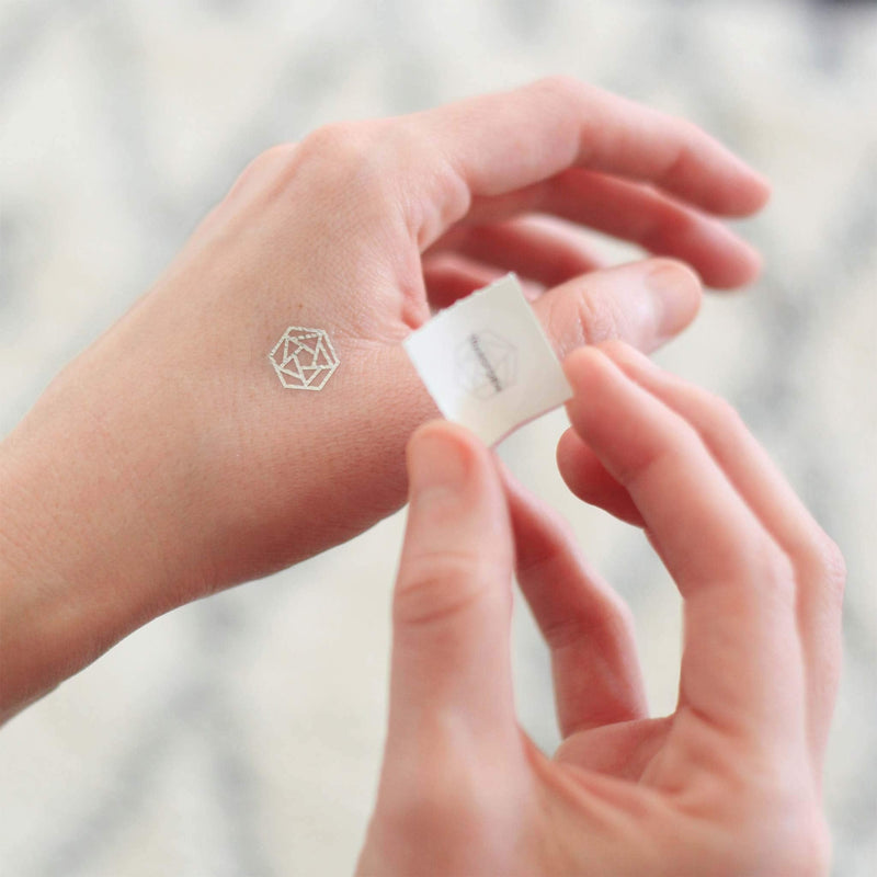 LumenKind, Mindful Marks (Platinum) 31 Tiny Temp Tattoo Mindfulness Stickers - Wearable Reminders for your Intentions. Choose your Focus - Set your Intention - Renew your Commitment LUMENKIND