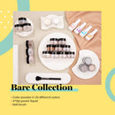 Beetles 20PCS Dip Powder Nail kit, Bare Collection Dip Nails Powder Starter Kit, White Nude Pink Brown Glitters Colors Dipping Powder with Base Top Coat Activator Brush Saver beetles Gel Polish