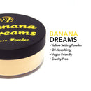 W7 Banana Dreams Loose Setting Powder - Weightless Yellow Blurring Powder For All Skin Tones W7