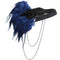BABEYOND 1920s Flapper Headband Roaring 20s Great Gatsby Headpiece Beaded Feather Headband 1920s Flapper Gatsby Hair Accessories Blue BABEYOND