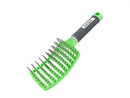 Zabolight Vent Hair Brush Vented Detangling Hair Brush for Thick Long Curly Hair, Curved Fast Blow Drying Brush for Women & Men (Green) Zabolight