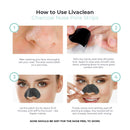 (60 Strips) Livaclean Charcoal Infused Blackhead Strips for Face, Nose, and Pores Blackheads Removal LivaClean