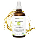 Vitamin E Oil - 100% All Natural & USDA Organic (LARGE 4oz Bottle) Visibly Reduce the Look of Scars, Stretch Marks, Dark Spots & Wrinkles for Hydrated & Youthful Skin. Face & Body Moisturizer RejuveNaturals