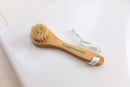 GranNaturals Manual Facial Brush Dry Brushing Scrubber - Natural Bristles for Exfoliation - Promotes Lymphatic Drainage, Deep Cleansing, Gentle Pore Cleaning for Glowing, Soft Skin - Wooden Handle GranNaturals
