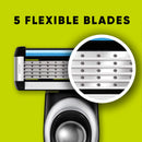 Made For YOU by BIC Shaving Razor Blades for Every Body - Men & Women, with 2 Cartridge Refills - 5-Blade Razors for a Smooth Close Shave, TEAL, Kit Made For You