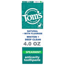Tom's of Maine Whiten Plus Deep Clean Whitening Toothpaste, Natural Whitening Toothpaste with Plant-Based Cleansers, Enamel Safe, Whitens Without Causing Sensitivity, Peppermint, 4.0 oz (Pack of 3) Infinity Warehouse