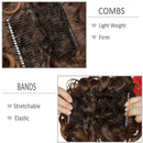 Messy Curly Combs Hair Bun Easy Stretch Dish Hair Chignon Extensions Clip in Updo Hairpiece Ponytail Scrunchy for Women 95g