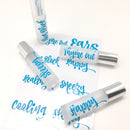 Got Oil Supplies Vinyl Essential Oil Labels - Fits 10ml Roller Bottles and Boston Round Glass Vials - 24 Blue & Pink, Gold or Silver Bottle Stickers To Choose From (Blue & Pink) Discount Manufacturing & Distributing