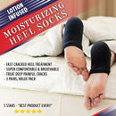 Moisturizing Socks for Mens Cracked Heels - Moisturizer Heel Sleeves to Smooth & Soften Rough Cracked Heels & Dry Feet. Large Aloe Moisturizing Heel Socks with Lotion Infused Gel Socks (XL - 3 Pairs) ARMSTRONG AMERIKA