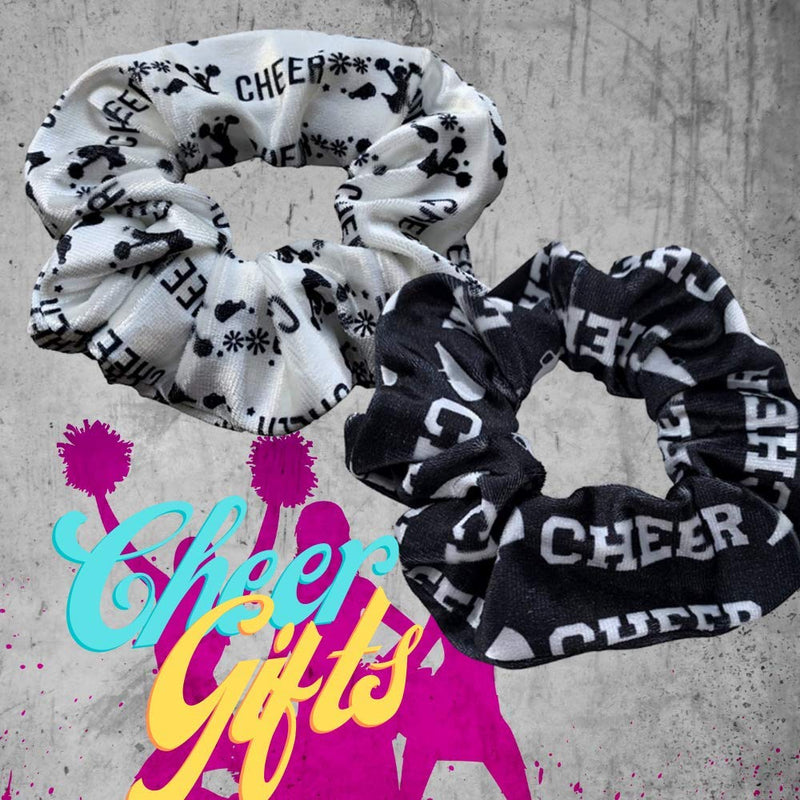 Cheer Scrunchie Set, Girls 2pc Cheer Hair Accessories- Cheerleading Elastics for Cheerleaders & Cheer Teams Infinity Collection