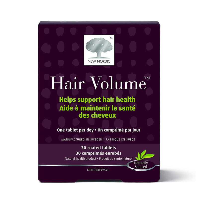 New Nordic Hair Volume Tablets | 3000 mg Biotin & Biopectin Apple Extract for Healthy Hair Growth | Reduce Thinning, Balding & Shedding for Naturally Fuller Thicker Hair | 30 Count (Pack of 3) New Nordic