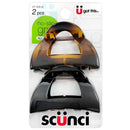 Scunci No-Slip Grip 5.5 cm Jaw Clips, All Day Hold, 2-Count Per Pack (1-Pack Total) Scunci