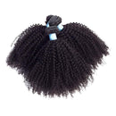 BLY 7A Mongolian Afro Kinky Curly Human Hair 3 Bundles Unprocessed Hair Weave Weft Big Hair for African American Women Natural Color (20/22/24 Inch) BLY