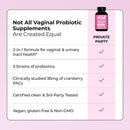 HUM Private Party Vaginal Probiotics for Women, pH Balance and Urinary Tract Support Vaginal Probiotic Supplement with Cranberry & Lactobacillus Blend, Women's Health Cranberry Pills, 30 Capsules Infinity Warehouse