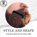 Mustache Wax and Comb Kit - Beard and Moustache Wax for Men with Strong Hold Natural Beeswax - Helps Tame, Style, and Groom (Vanilla Scent) - Striking Viking Striking Viking