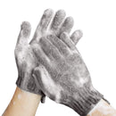 MIG4U Shower Exfoliating Scrub Gloves Medium to Heavy Bathing Gloves Body Wash Dead Skin Removal Deep Cleansing Sponge Loofah for Women and Men 1 Pair Gray MIG4U