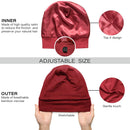 Satin Bonnet Lined Sleeping Beanie Hat Bamboo Headwear Frizzy Natural Hair Nurse Cap for Women and Men CAPLORD