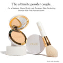Ogee Sculpted Skin-Perfecting Makeup Setting Powder - Sand - FULL SET (Case & Refill) - Lightweight Powder Foundation Made with 70% Organic Ingredients Infinity Warehouse