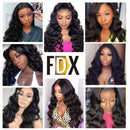 FDX Body Wave Human Hair Bundles 12 14 16 18 Inch 10A Unprocessed Brazilian Virgin Body Wave Hair 4 Bundles Weft Hair Extensions Natural Color (12 14 16 18) FDX Store