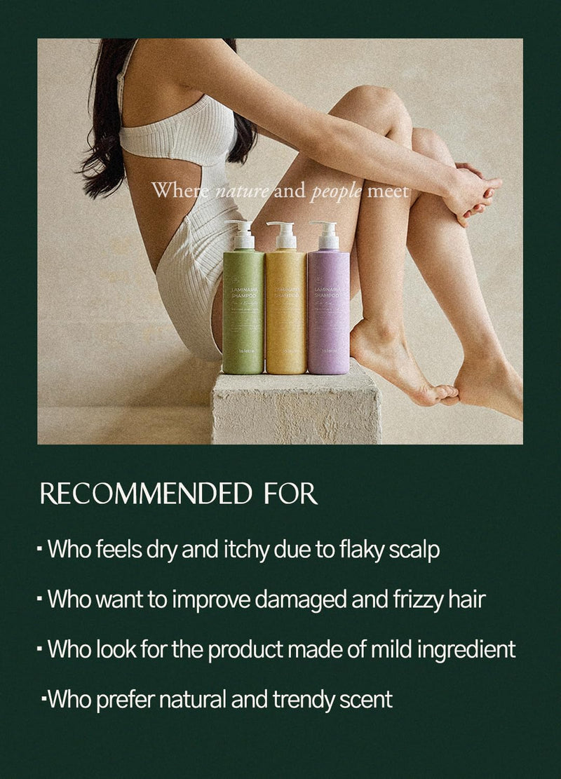 laferme Laminaria Shampoo with Organic Ingredient, Korean Clarifying Shampoo, Hydrating for Dry Hair, Strengthening for Weak Hair, Sulfate & Paraben-Free, for Women & Men, 33.8 FL OZ, Pine Eucalyptus Infinity Warehouse