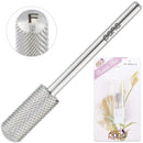PANA Professional 3/32" Shank Size - Smooth Top Small Barrel Silver Carbide Bit Fine Grit - Nail Drill Bit for Dremel Machine PANA