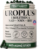 Urolithin A Supplement - 1250mg 10-in-1 Liposomal Complex - NAD+, Nicotinamide Riboside & Resveratrol Mitochondrial, Cellular Energy & Longevity Support, Healthy Aging & Muscle Recovery - 60 Veg Caps Infinity Warehouse