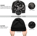 Satin Bonnet Lined Sleeping Beanie Hat Bamboo Headwear Frizzy Natural Hair Nurse Cap for Women and Men CAPLORD