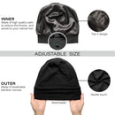 Satin Bonnet Lined Sleeping Beanie Hat Bamboo Headwear Frizzy Natural Hair Nurse Cap for Women and Men CAPLORD