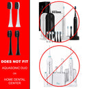 AquaSonic 2-Pack Activated Charcoal Brush Heads - Ultra Whitening Brush Heads - 2X Whitening & Stain Remover - for Black Series, Black Series Pro, Vibe Series, Duo Pro Series (Black) Aquasonic Store