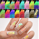 YESORNO Holographic Flame Nail Stickers 16PCS Fire Flame Nail Art Decals Stickers Nail Reflections Tape Adhesive Foils DIY Decoration YESORNO