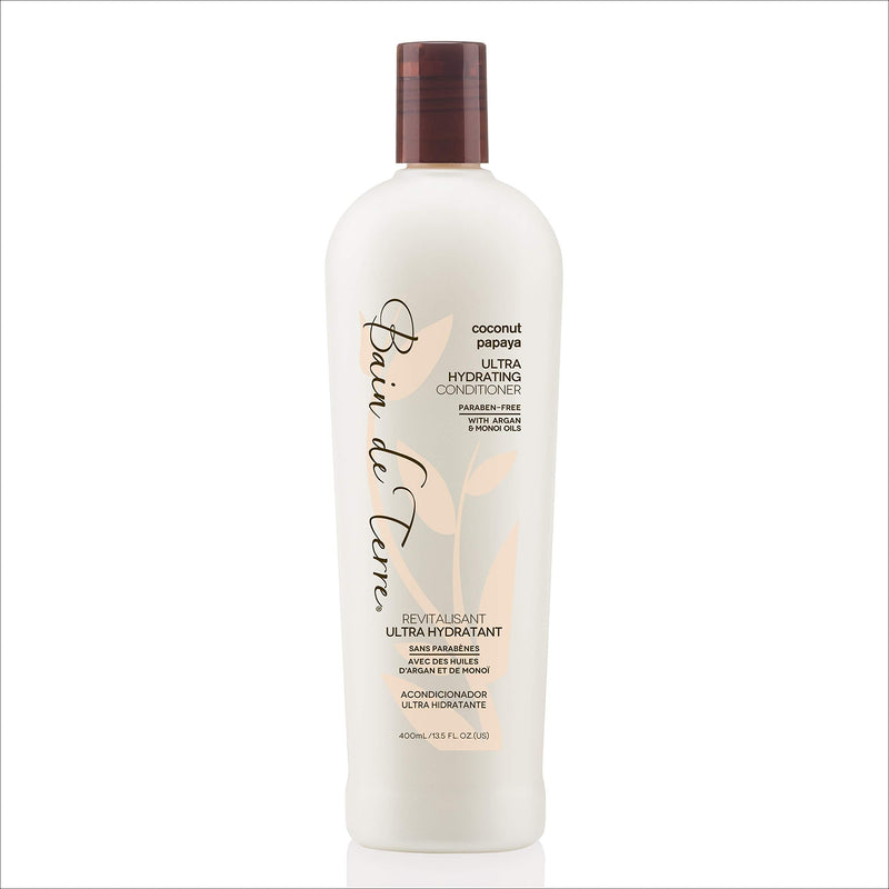 Bain de Terre Coconut Papaya Ultra Hydrating Conditioner, with Argan and Monoi Oil, Paraben-Free, 13.5-Ounce Zotos Professional