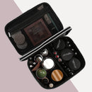 Double Layer Travel Makeup Bag: Portable Cosmetic Bag with Divider Organizer Case for Storage Cosmetics Make up Brush Large Capacity Toiletry Bag for Women and Girls, Black Fivali