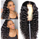 BINF Hair 16 inch Loose Deep Wave Lace Front Wig Human Hair Wig with Baby Hair Pre Plucked 100% Unprocessed Virgin Hair Deep Loose Wave Wig for Black Women 13X4 Lace Frontal 150% Density Natural Color BINF Store