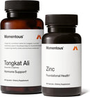 Momentous Male Hormone Support Stack - Natural Wellness & Performance Supplement to Support Joint Health, Hormone Balance & Lean Muscle Mass (Tongkat Ali, 30 Servings - Zinc Picolinate, 60 Servings) Infinity Warehouse