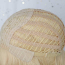 AISI HAIR Short Blonde Wavy Bob Wig with Bangs for Women Girls Natural Looking Pastel Blonde Wigs Curly for Daily Cosplay Halloween AISI HAIR Store