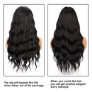 ENTRANCED STYLES Long Black Wig with Bangs Wavy Hair Wigs for Women Heat Resistant Synthetic Wig Natural Looking Realistic Wigs Hair Replacement Wig for Daily Party Cosplay Use ENTRANCED STYLES Store