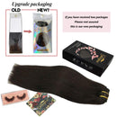 GOO GOO Hair Extensions Clip in Human Hair Dark Brown 14 Inch 120g 7pcs Remy Clip in Hair Extensions Real Natural Hair Straight Thick GOO GOO Store