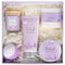 Bath Gifts for Women - Gift Set for Women Body & Earth 5 Piece Body Spa Bath Set Gift Baskets with Orchid Scented Candle, Body Butter, Hand Cream, Bath Bar and Bath Bomb, Christmas Gift for Women BODY & EARTH