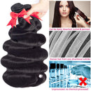Hermosa Hair Body Wave Brazilian Hair Weave 3 Bundles Grade 9A Unprocessed Virgin human Hair Bundles 18 20 22inch Black Color Hermosa