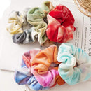 MOFEINI 6pcs Tie Dye Scrunchies for Hair, Comfortable & Soft Large Velvet Scrunchies Hair Bands Elastic Ponytail Holders Hair Ties for Women Girls Hair Accessories (6 Pcs Tie Dye Pattern) MOFEINI
